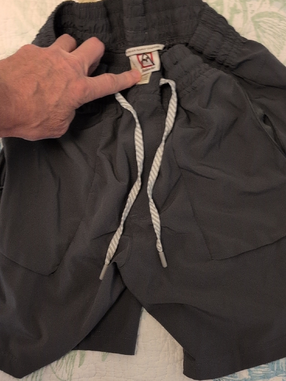 Avalanche Men's Athletic Shorts in Dark Gray with White Drawstring